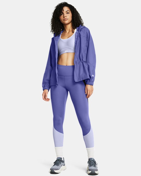 Veste oversize entièrement zippée UA Vanish Elite Woven pour femme, Purple, pdpMainDesktop image number 2